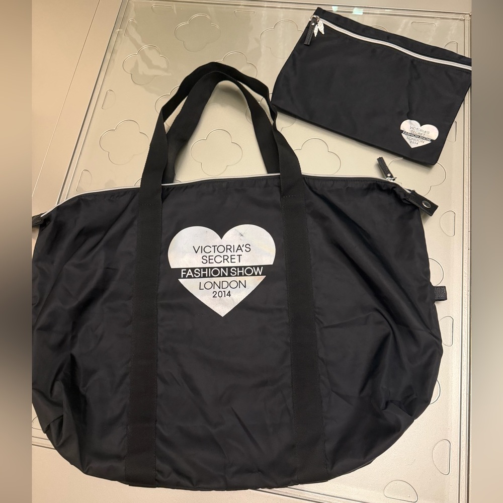 VICTORIA’S SECRET Fashion Show London 2014 Limited Edition Tote Bag /Pouch Black - Picture 15 of 15